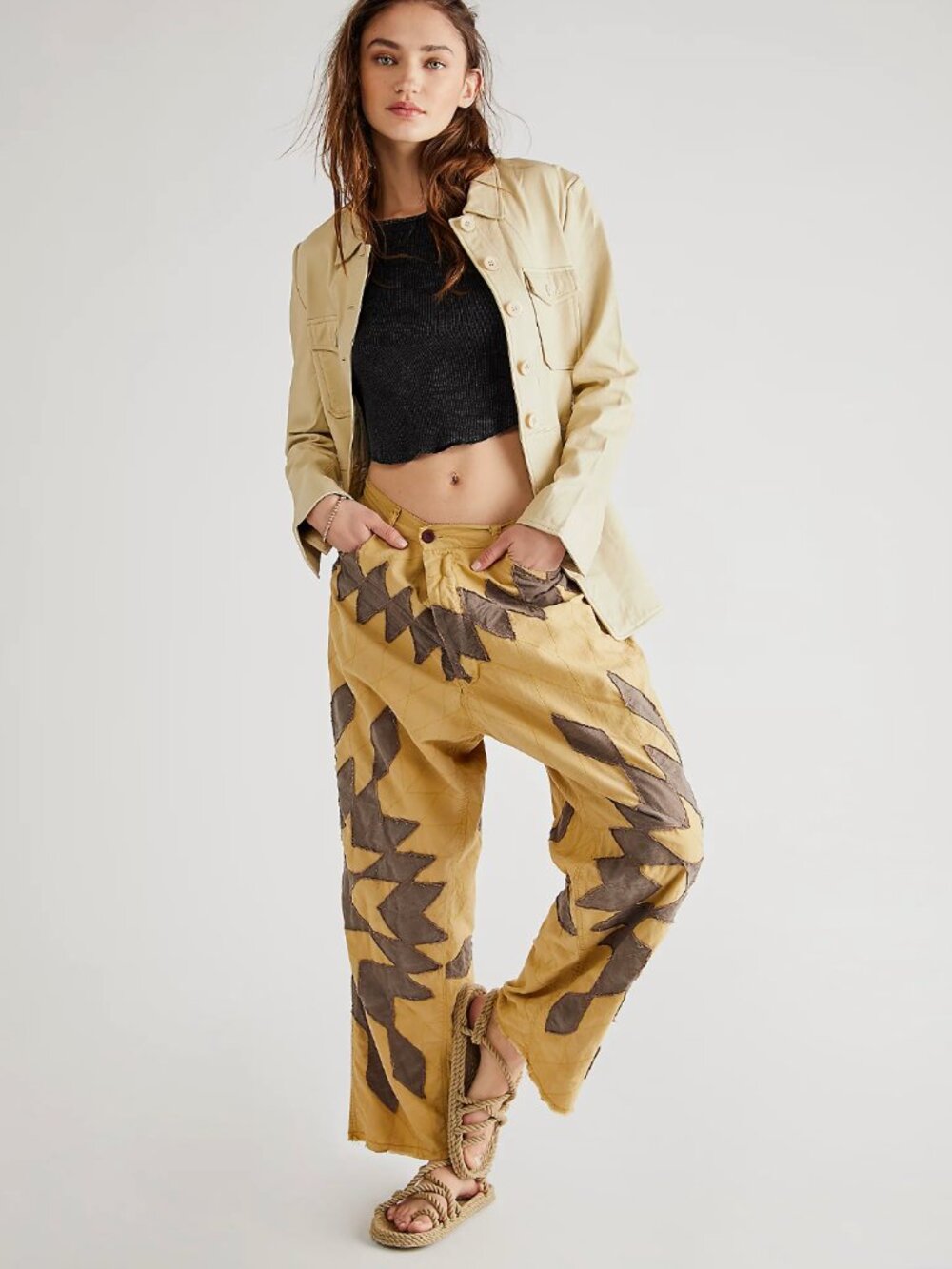 Magnolia Pearl - Quiltwork Miner Pants in Marigold - One Size - Picture 3 of 9